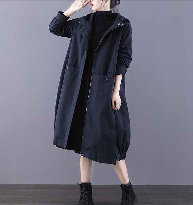 A-line Long Women Casual Hooded Parka Plus Size Coat Jacket JT200933 VPPBUY shop