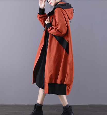 A-line Long Women Casual Hooded Parka Plus Size Coat Jacket JT200944 VPPBUY shop