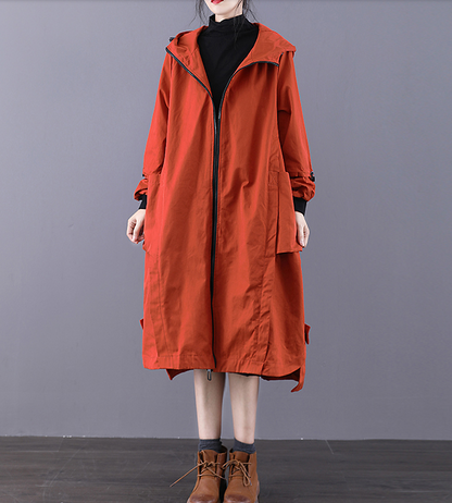 A-line Long Women Casual Hooded Parka Plus Size Coat Jacket JT200943 VPPBUY shop