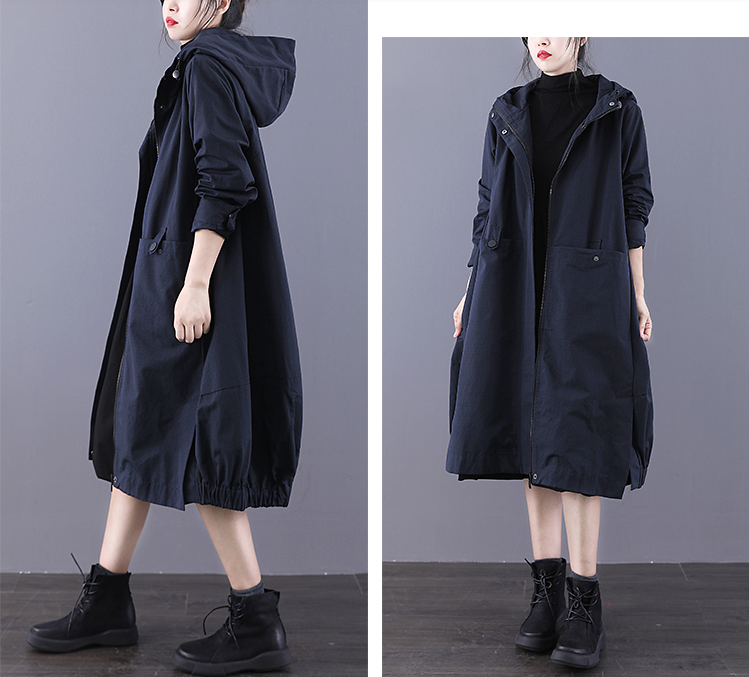 A-line Long Women Casual Hooded Parka Plus Size Coat Jacket JT200933 VPPBUY shop