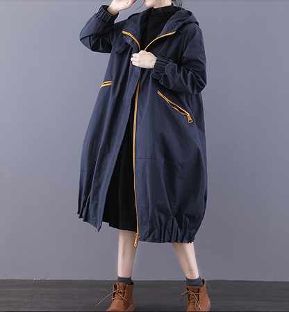 A-line Long Women Casual Hooded Parka Plus Size Coat Jacket JT200934 VPPBUY shop