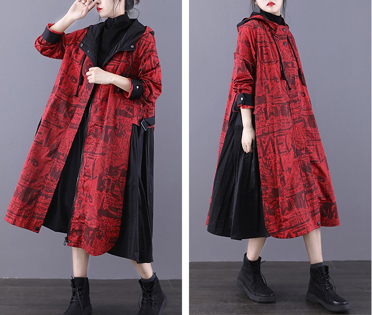 A-line Long Women Casual Hooded Parka Plus Size Coat Jacket JT200942 VPPBUY shop