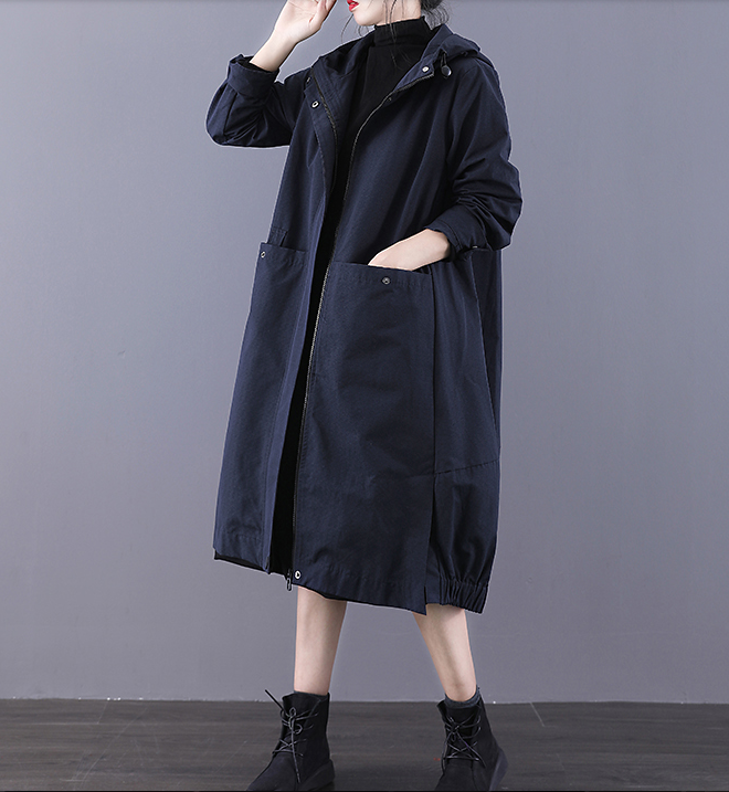 A-line Long Women Casual Hooded Parka Plus Size Coat Jacket JT200933 VPPBUY shop