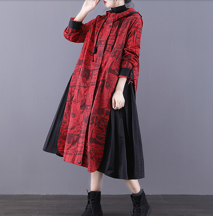 A-line Long Women Casual Hooded Parka Plus Size Coat Jacket JT200942 VPPBUY shop