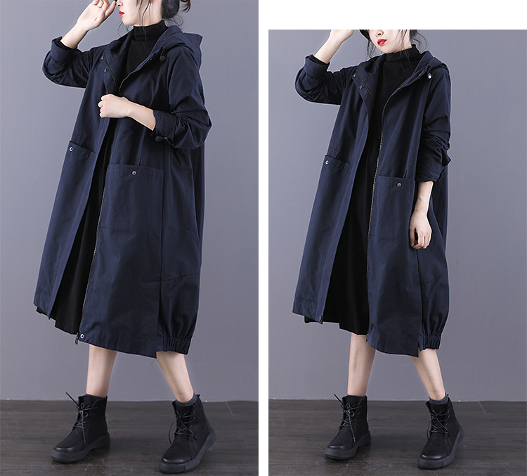 A-line Long Women Casual Hooded Parka Plus Size Coat Jacket JT200933 VPPBUY shop