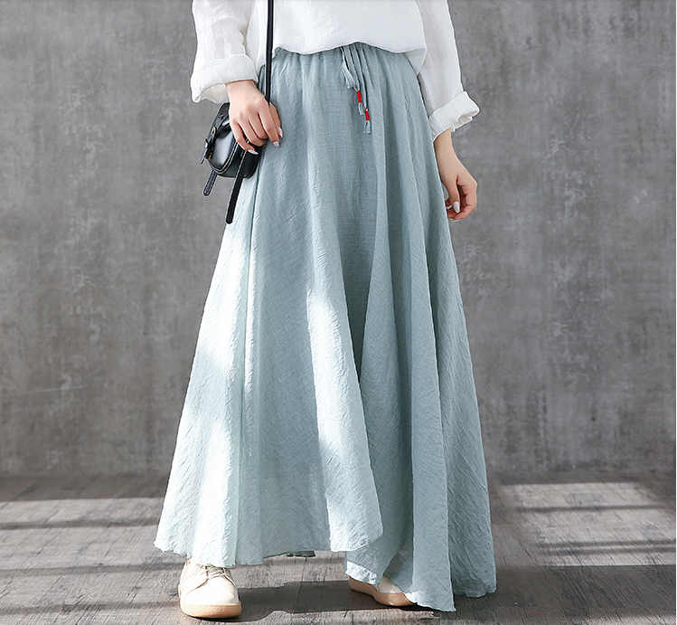 Casual Cotton linen loose fitting Women's Skirts DZA2007122 VPPBUY shop