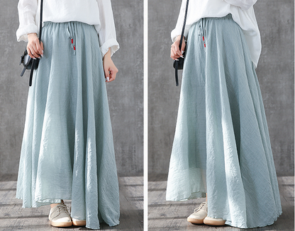 Casual Cotton linen loose fitting Women's Skirts DZA2007122 VPPBUY shop