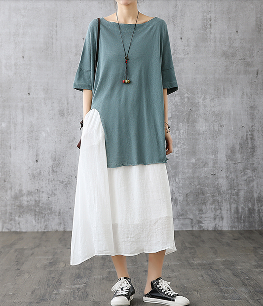 Casual Cotton linen loose fitting Women's Skirts  05102 VPPBUY shop