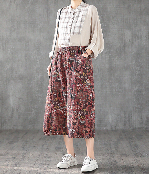 Casual Linen loose fitting Women's Skirts DZA2007127 VPPBUY shop