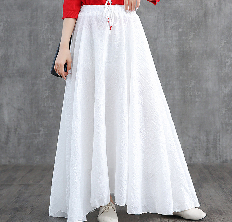 Casual Cotton linen loose fitting Women's Skirts DZA2007122 VPPBUY shop