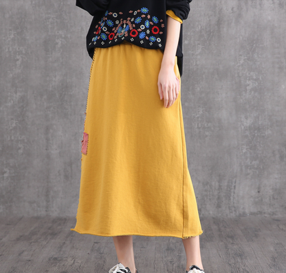 Casual Cotton  loose fitting Women's Skirts DZA2007126 VPPBUY shop