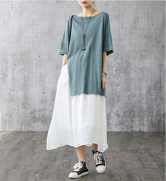 Casual Cotton linen loose fitting Women's Skirts  05102 VPPBUY shop