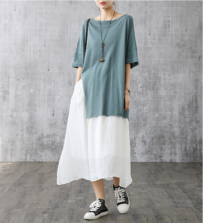 Casual Cotton linen loose fitting Women's Skirts  05102 VPPBUY shop