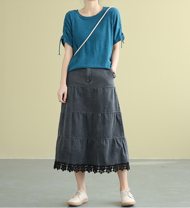 Denim Casual Cotton loose fitting Women's Skirts DZA2007183 VPPBUY shop