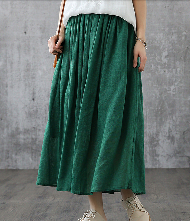 Summer Casual Cotton linen loose fitting Women's Skirts  DZA2005101 VPPBUY shop