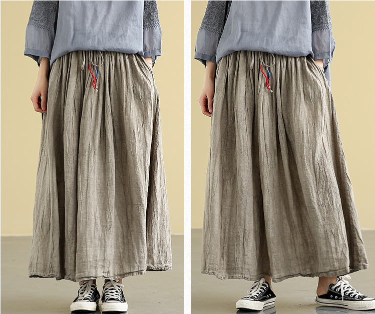 Casual linen loose fitting Women's Skirts  DZA2005106 VPPBUY shop