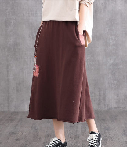 Casual Cotton  loose fitting Women's Skirts DZA2007126 VPPBUY shop