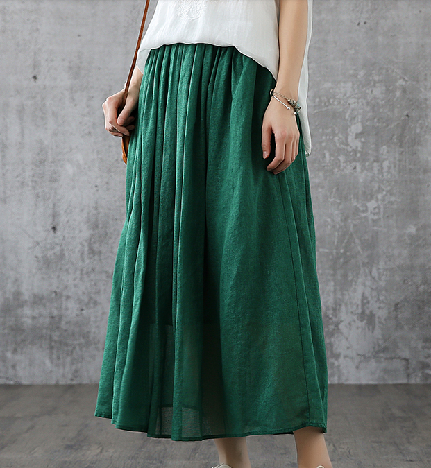 Casual Cotton Linen loose fitting Women's Skirts DZA200841 VPPBUY shop