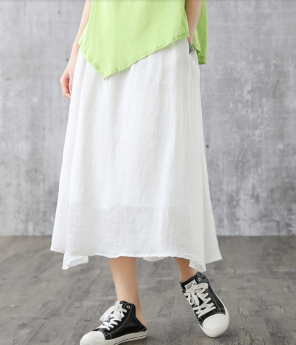 Casual Cotton linen loose fitting Women's Skirts  05102 VPPBUY shop