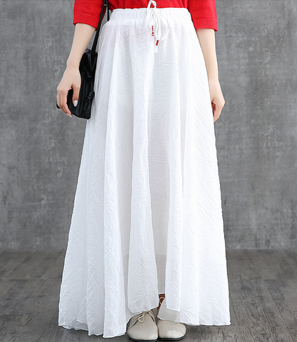 Casual Cotton linen loose fitting Women's Skirts DZA2007122 VPPBUY shop