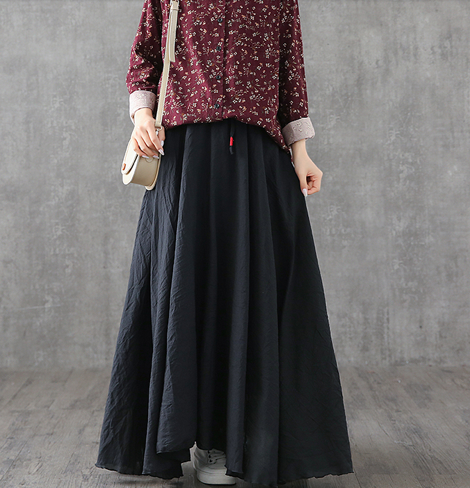 Casual Cotton linen loose fitting Women's Skirts DZA2007122 VPPBUY shop