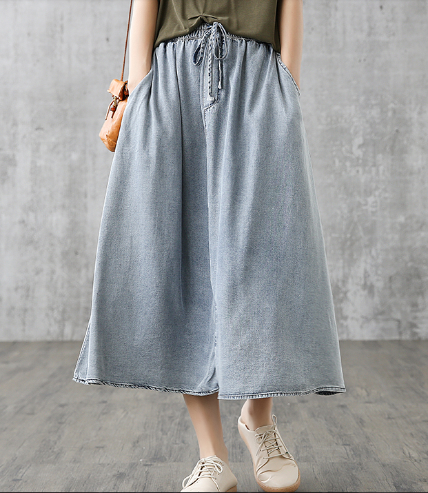 Casual Cotton Linen loose fitting Women's Skirts DZA200843 VPPBUY shop