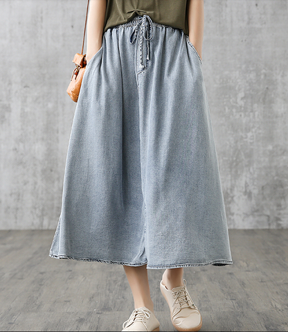 Casual Cotton Linen loose fitting Women's Skirts DZA200843 VPPBUY shop