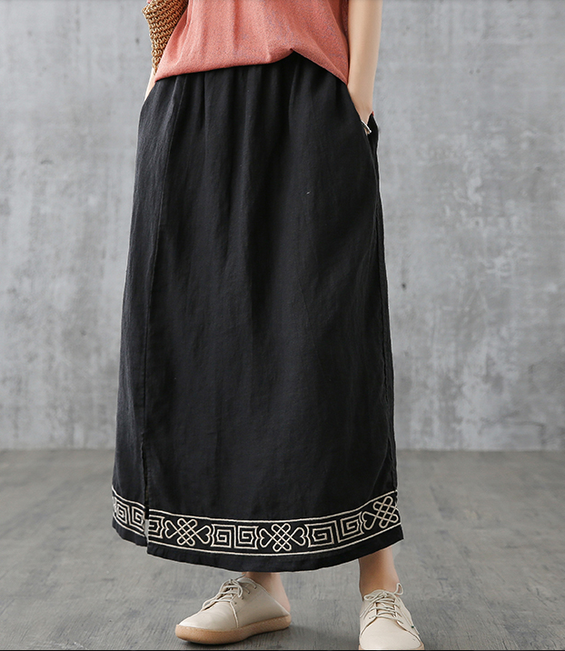 Casual Linen loose fitting Women's Skirts DZA200845 VPPBUY shop