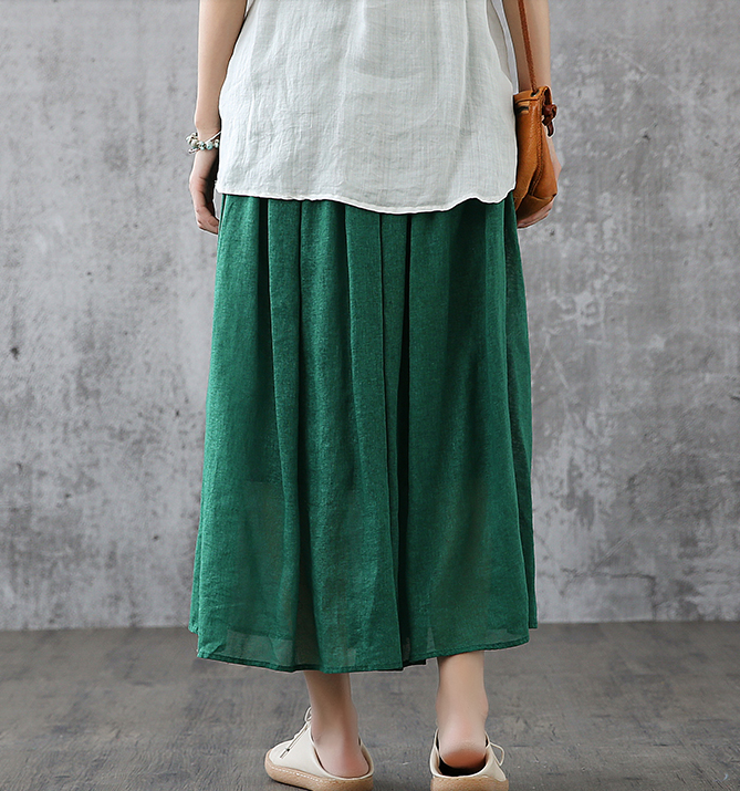 Casual Cotton Linen loose fitting Women's Skirts DZA200841 VPPBUY shop