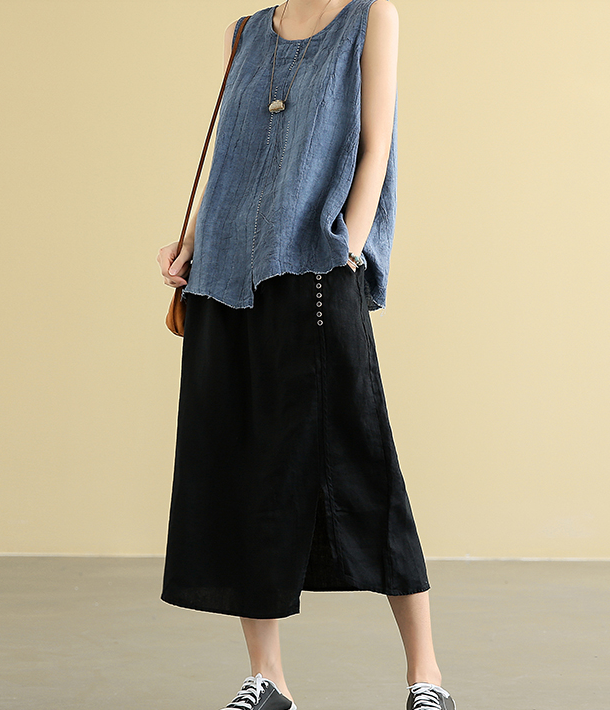 Casual linen loose fitting Women's Skirts  DZA2005107 VPPBUY shop