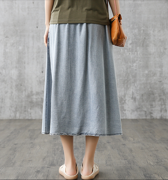 Casual Cotton Linen loose fitting Women's Skirts DZA200843 VPPBUY shop