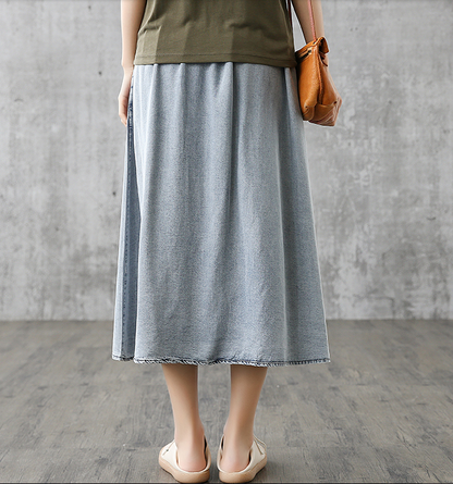 Casual Cotton Linen loose fitting Women's Skirts DZA200843 VPPBUY shop