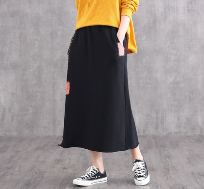 Casual Cotton  loose fitting Women's Skirts DZA2007126 VPPBUY shop