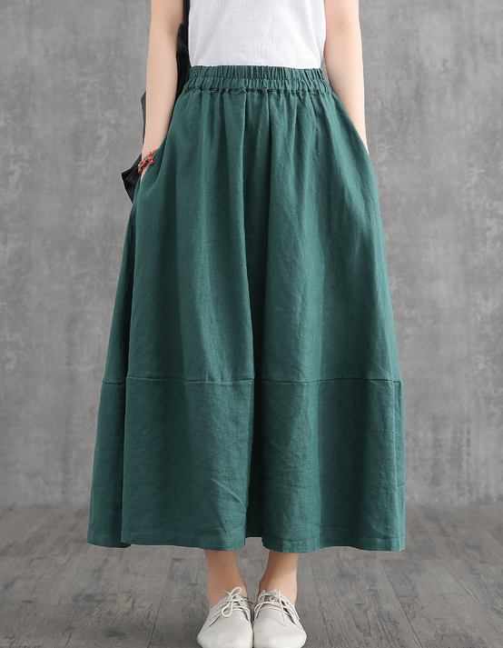 Casual linen loose fitting Women's Skirts DZA2007125 VPPBUY shop