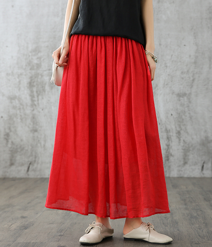 Summer Casual Cotton linen loose fitting Women's Skirts  DZA2005101 VPPBUY shop