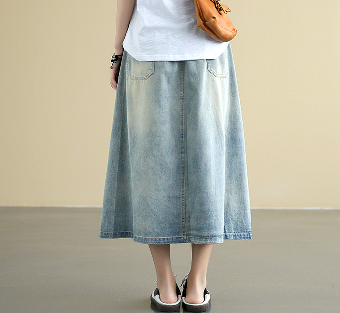 Denim Casual Cotton loose fitting Women's Skirts DZA2007221 VPPBUY shop