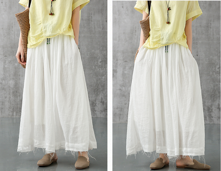 Casual Cotton linen loose fitting Women's Skirts  DZA2005103 VPPBUY shop