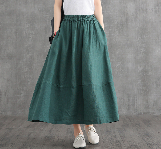 Casual linen loose fitting Women's Skirts DZA2007125 VPPBUY shop