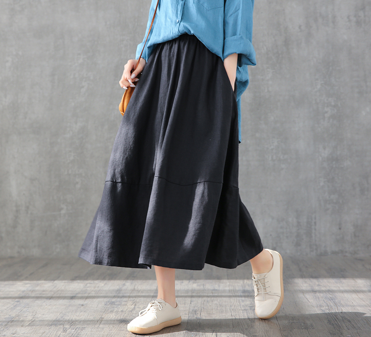 Casual linen loose fitting Women's Skirts DZA2007125 VPPBUY shop