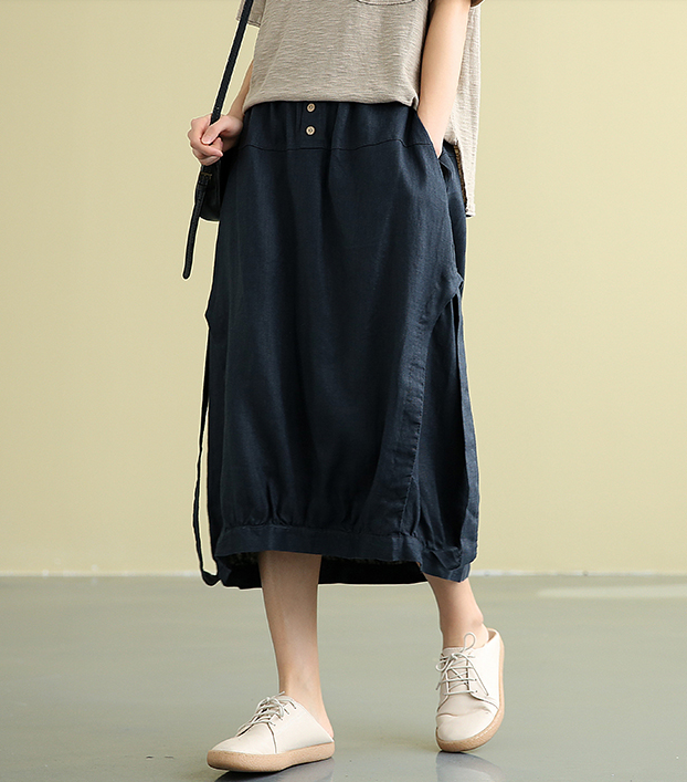 Casual Linen loose fitting Women's Skirts DZA2007192 VPPBUY shop