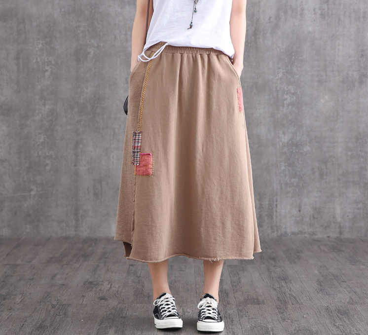 Casual Cotton  loose fitting Women's Skirts DZA2007126 VPPBUY shop