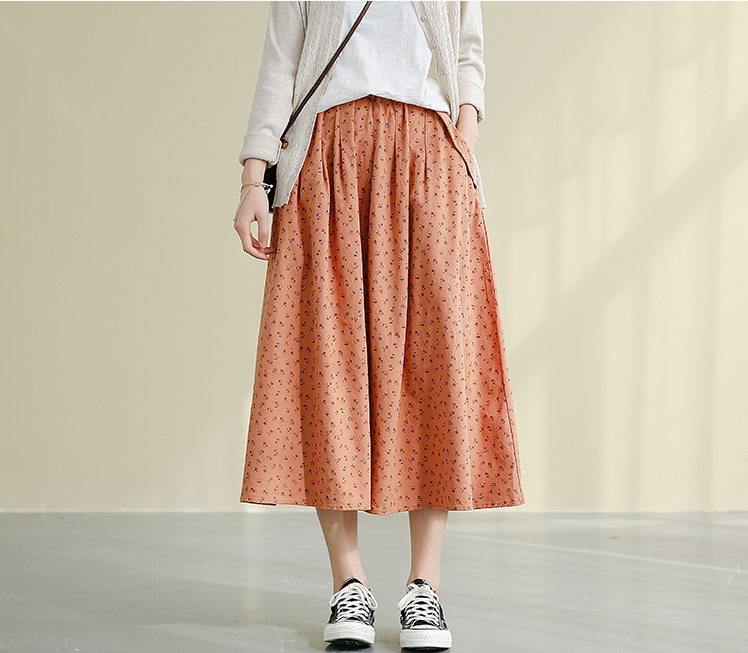 Casual Cotton Linen loose fitting Women's Skirts DZA2007128 VPPBUY shop