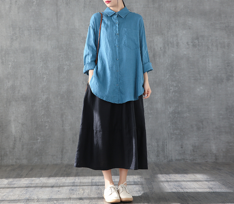 Casual linen loose fitting Women's Skirts DZA2007125 VPPBUY shop