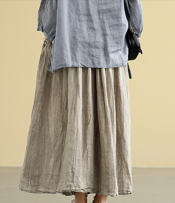 Casual linen loose fitting Women's Skirts  DZA2005106 VPPBUY shop