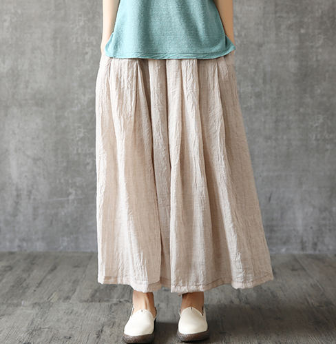 Casual linen loose fitting Women's Skirts  DZA2005261 VPPBUY shop