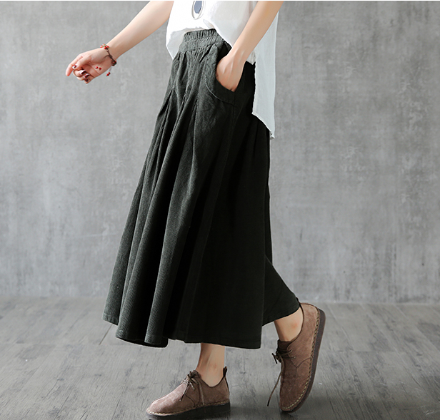 Casual Cotton linen loose fitting Women's Skirts  DZA2005262 VPPBUY shop