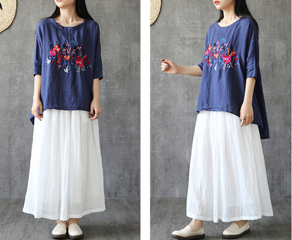 Casual linen loose fitting Women's Skirts  DZA2005261 VPPBUY shop