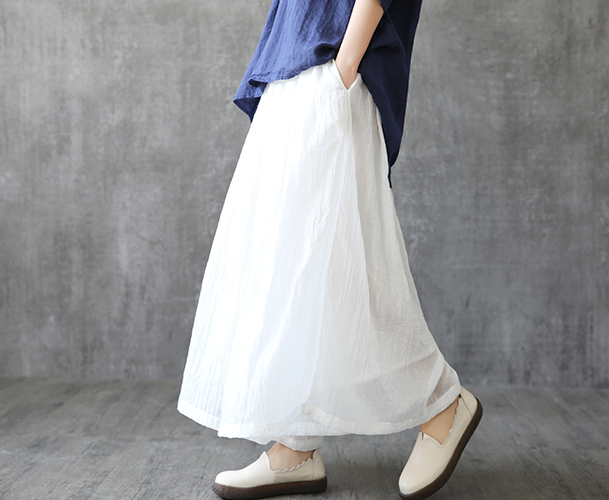 Casual linen loose fitting Women's Skirts  DZA2005261 VPPBUY shop