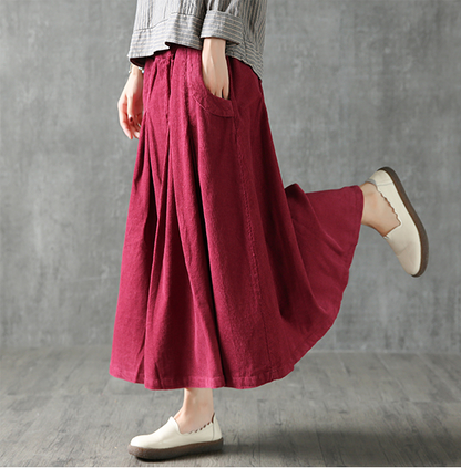 Casual Cotton linen loose fitting Women's Skirts  DZA2005262 VPPBUY shop