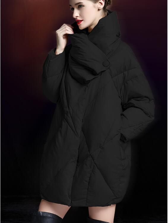 Cocoon Loose Women Puffer Coat Winter Down Coat Hooded Duck Down Jackets 6655 VPPBUY shop